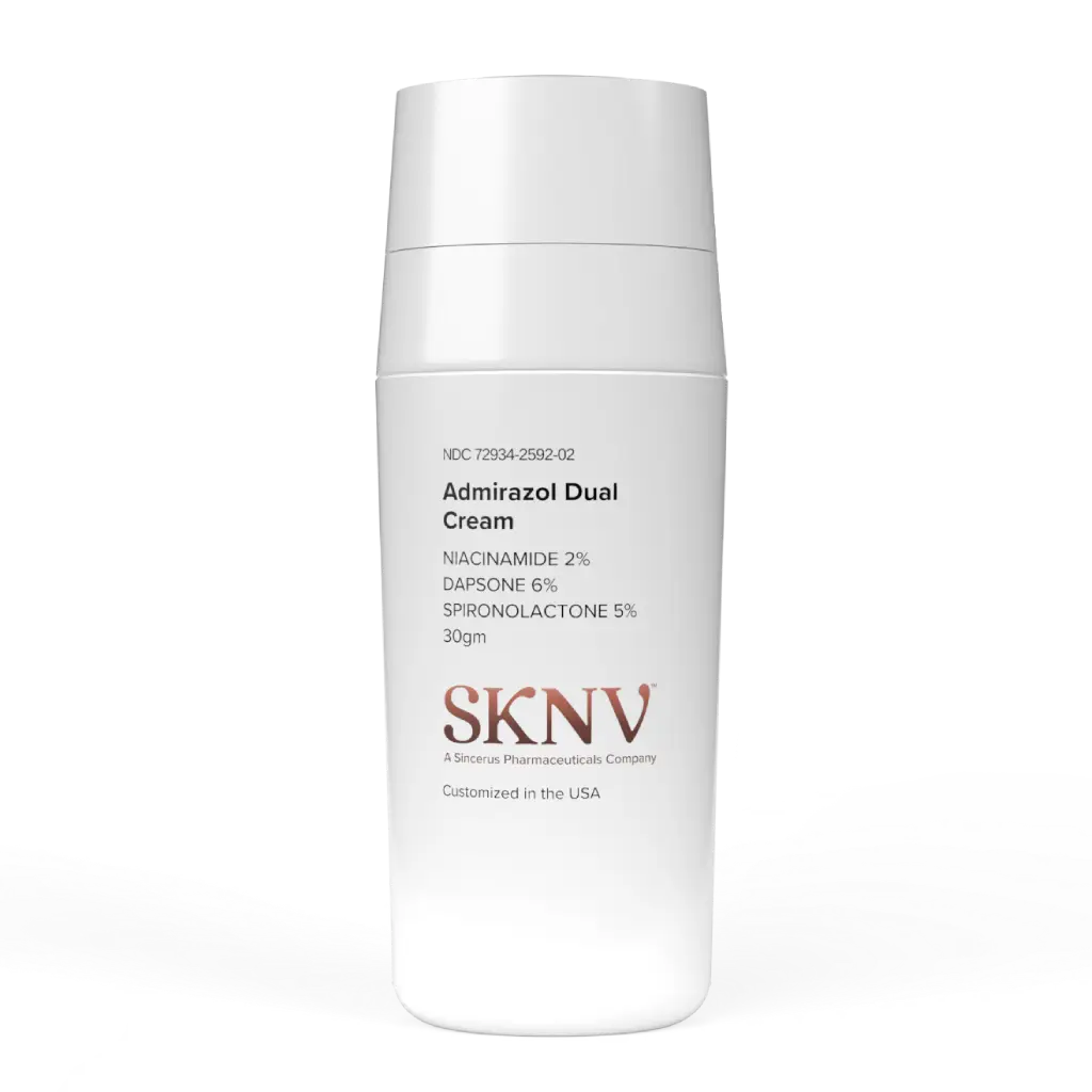Admirazol Dual Cream 30g dual airless pump compounded by SKNV Pharmacy