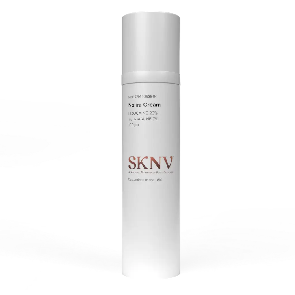 Nolira Cream tube — Lidocaine 23% / Tetracaine 7% topical anesthetic by SKNV